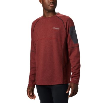 Pánské Mikiny Columbia Mount Defiance Long Sleeve Crew Neck Big Červené Černé MJGLIQ347